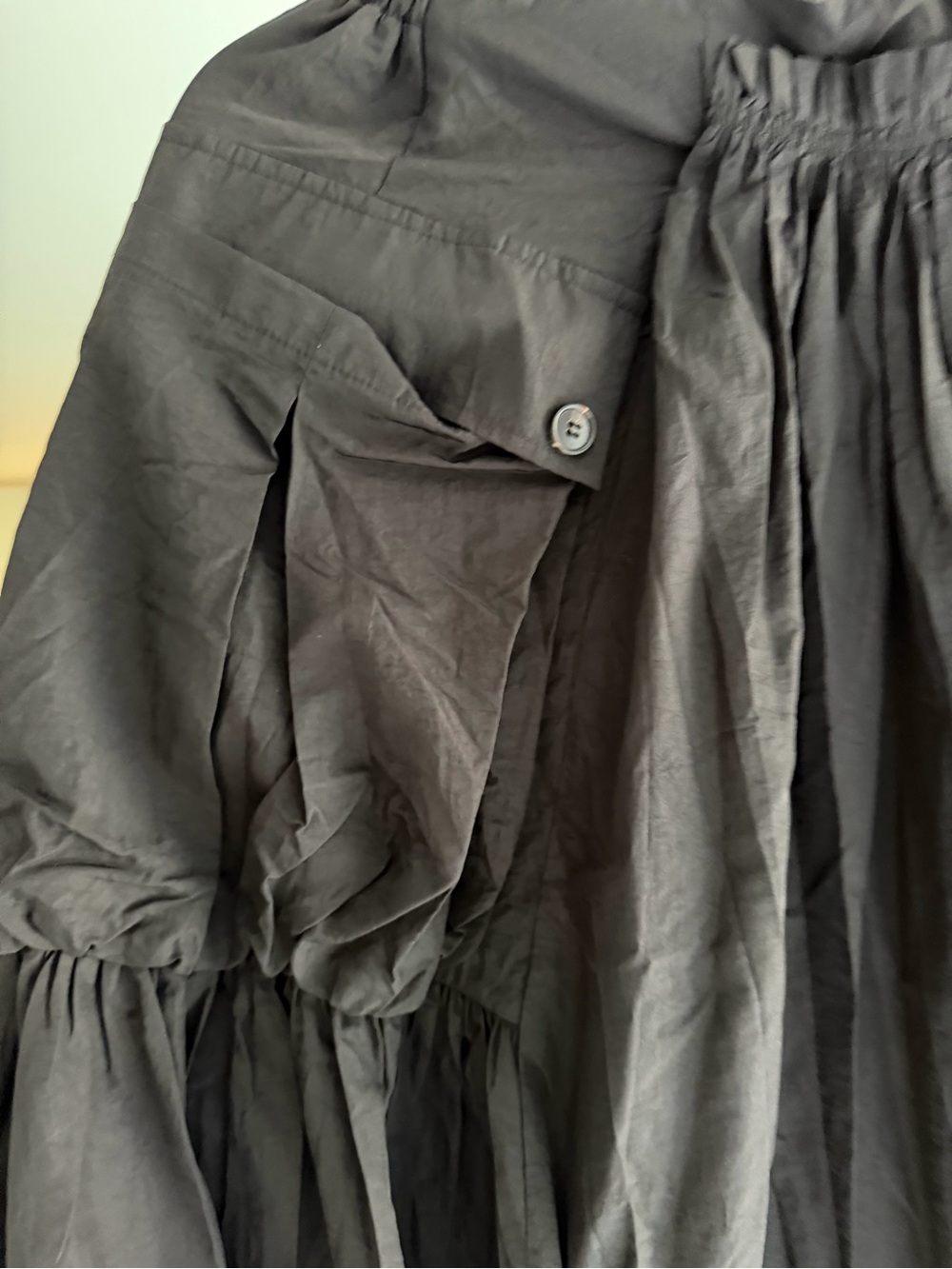 Gracia Black Full A-Line Midi Skirt - Picture 3 of 6